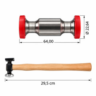 PDR Kaporta Çekiç ( Çelik) Boy 63,5mm Altı Kare Desen